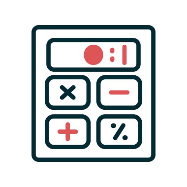 hesap makinesi simgesi vektör illüstrasyonu