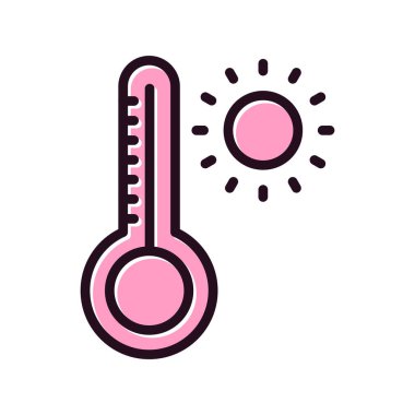 sıcaklık simgesi vektör illüstrasyonu