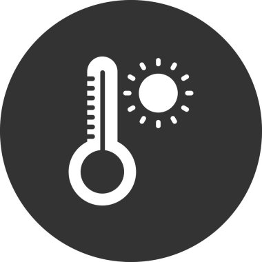 sıcaklık simgesi vektör illüstrasyonu