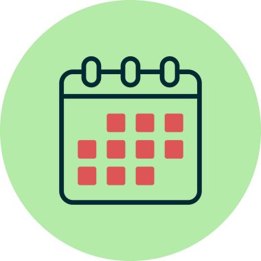 Takvim, planlayıcı. Basit vektör illüstrasyonu