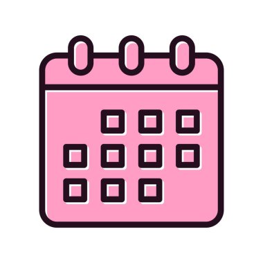 Takvim, planlayıcı. Basit vektör illüstrasyonu