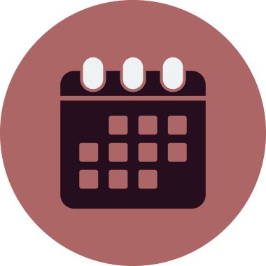 Takvim, planlayıcı. Basit vektör illüstrasyonu