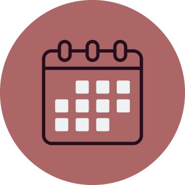 Takvim, planlayıcı. Basit vektör illüstrasyonu