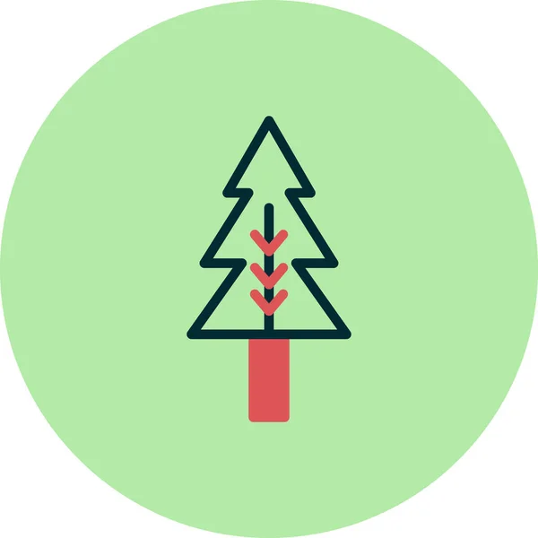Pine Tree Vector Icon Modern Simple Design — Stock Vector