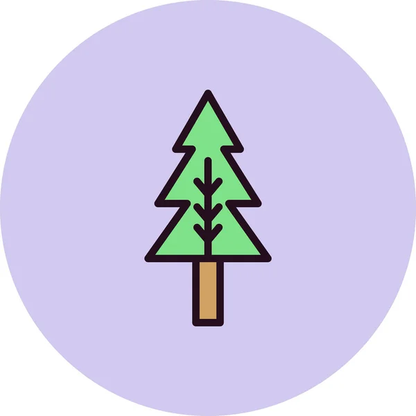Pine Tree Vector Icon Modern Simple Design — Image vectorielle