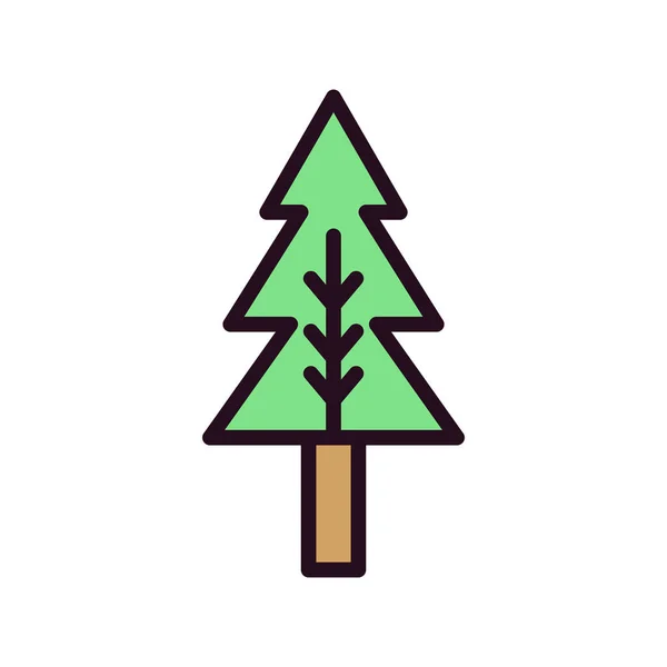 Pine Tree Vector Icon Modern Simple Design — Vector de stock