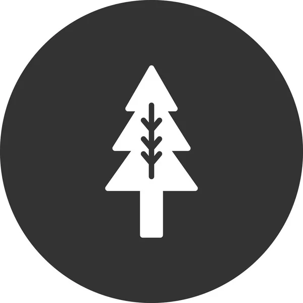 Pine Tree Vector Icon Modern Simple Design — Stock vektor