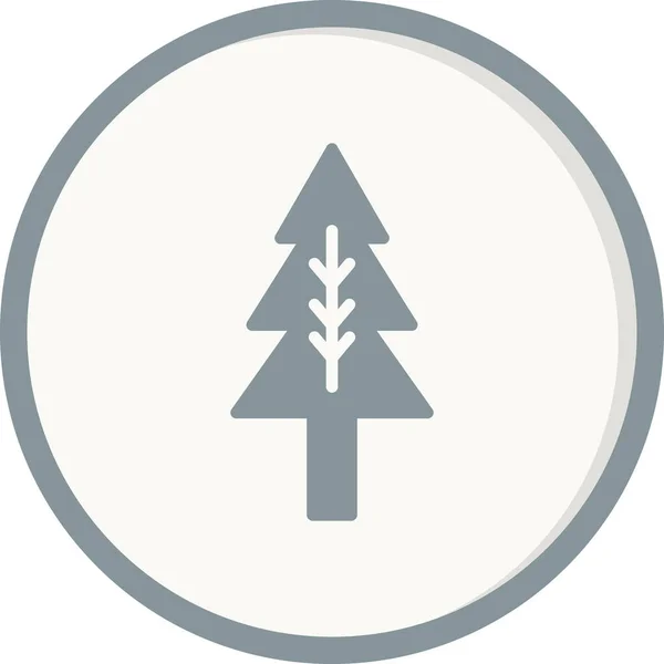 Çam Ağacı Vektör Simgesi Modern Basit Tasarım — Stok Vektör