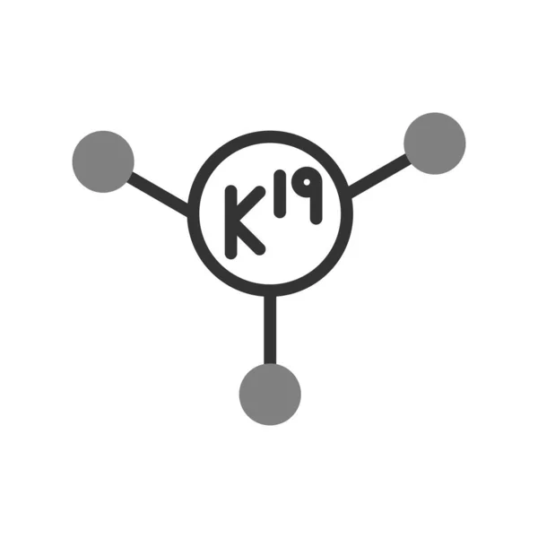 Potasyum Element Ikon Vektör Illüstrasyonu — Stok Vektör