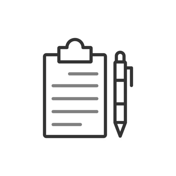 Контрольний Список Ручкою Веб Іконка Простий Дизайн — стоковий вектор