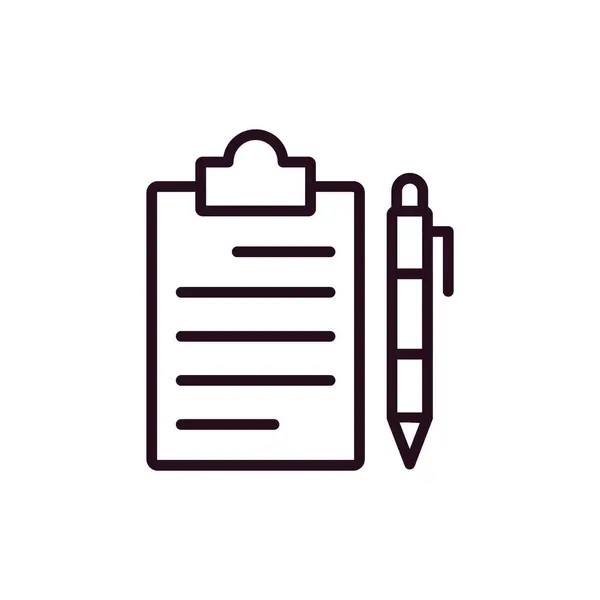 Контрольний Список Ручкою Веб Іконка Простий Дизайн — стоковий вектор
