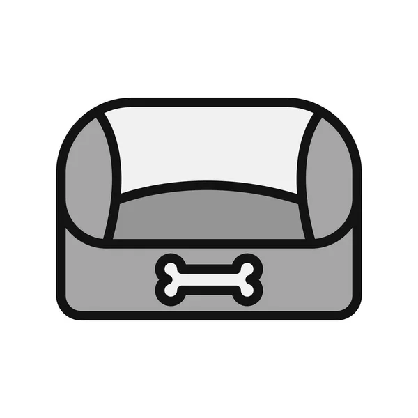 Haustier Bett Web Symbol Einfache Illustration — Stockvektor