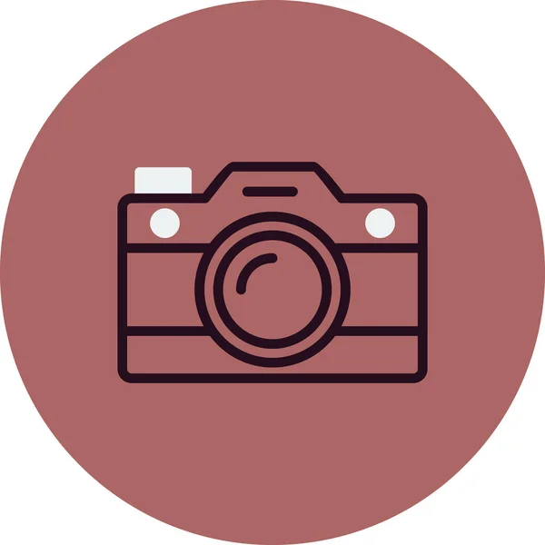 Foto Camera Pictogram Vector Illustratie — Stockvector