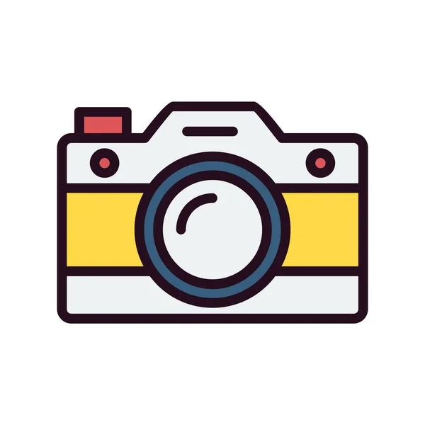 Foto Camera Pictogram Vector Illustratie — Stockvector