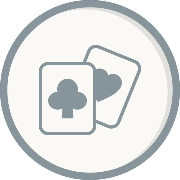 Poker Game Vector Thin Line Icon — Stok Vektör