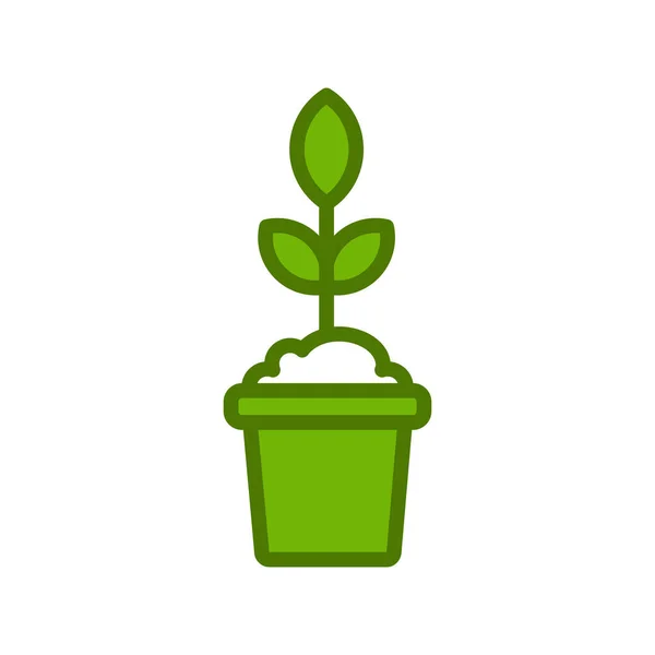 Plant Pot Icon Vector Illustration Design —  Vetores de Stock