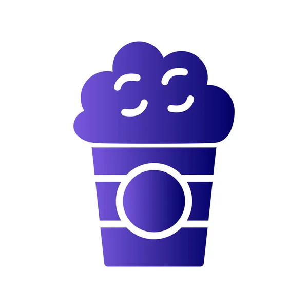 Popcorn Symbol Vektorillustration — Stockvektor