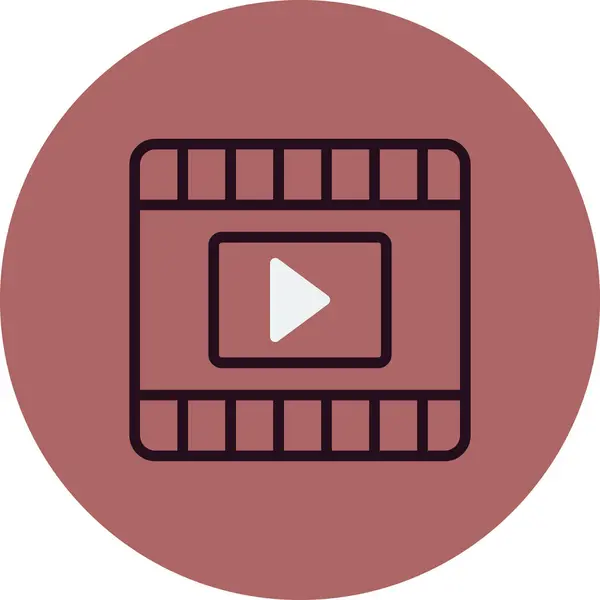 Video Player Icon Vector Illustration — Stock Vector
