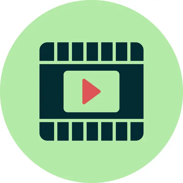 Video Player Icon Vektor Illustration — Stockvektor