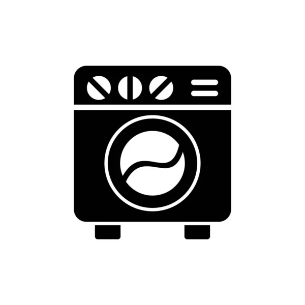 Máquina Lavar Roupa Ícone Web Design Simples — Vetor de Stock