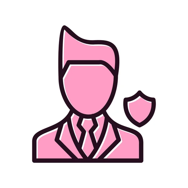 Security Company Manager Simple Icon Vector Illustration — Stock Vector