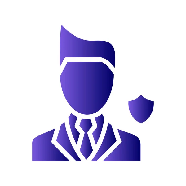 Security Company Manager Simple Icon Vector Illustration — Stock Vector