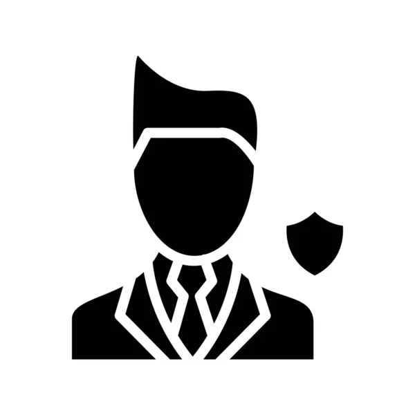 Security Company Manager Ícone Simples Ilustração Vetorial —  Vetores de Stock