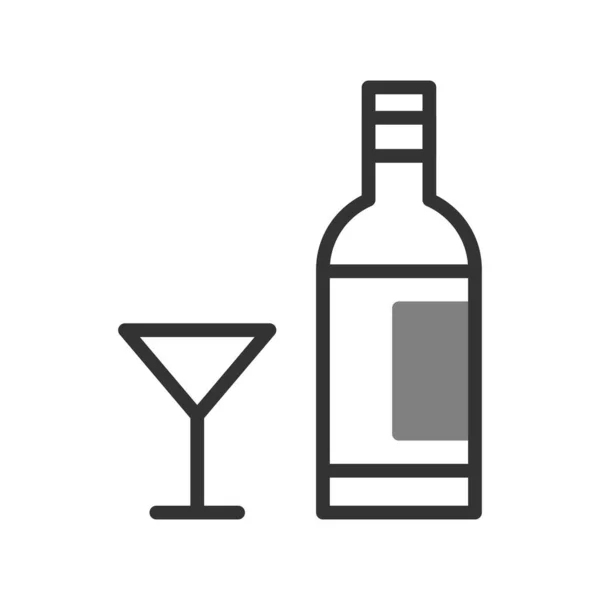 Alkohol Prosty Ikona Wektor Ilustracja — Wektor stockowy