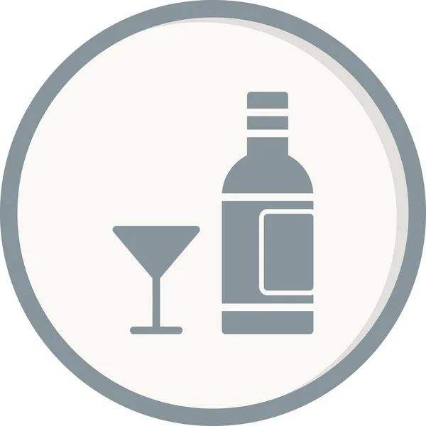 Alkohol Einfaches Symbol Vektorillustration — Stockvektor