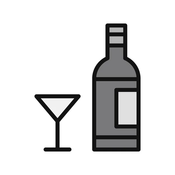 Alkohol Prosty Ikona Wektor Ilustracja — Wektor stockowy