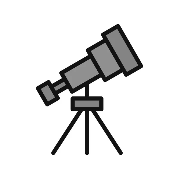Icône Télescope Illustration Ligne Mince Dans Style Branché — Image vectorielle