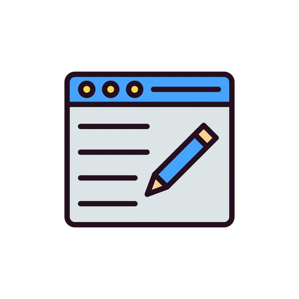 Blogging Icon Vektor Illustration — Stockvektor