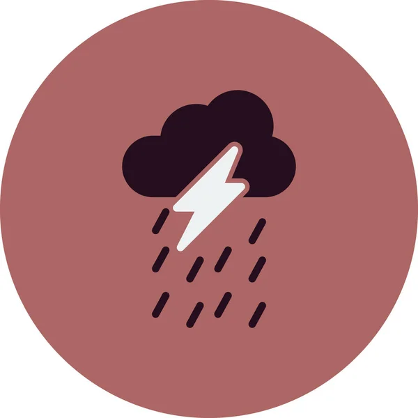 Thunder Web Icon Simple Design — Stock Vector