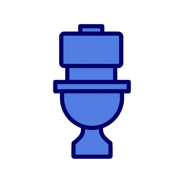 Toilet Sign Icon Flat Design Style — Stockvektor