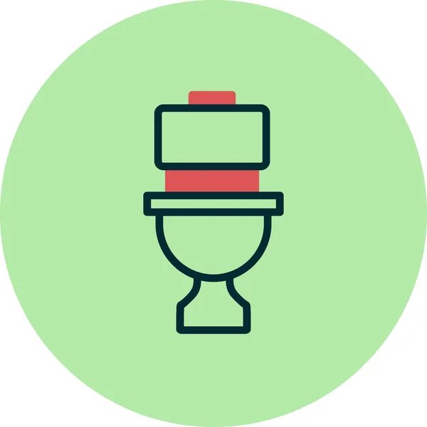 厕所标志图标 平面设计风格 — 图库矢量图片