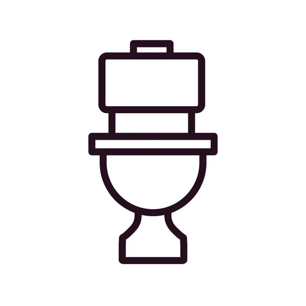 Icône Signe Toilette Style Design Plat — Image vectorielle