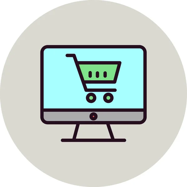 Online Nakupování Vektorové Ikony Glyfů — Stockový vektor