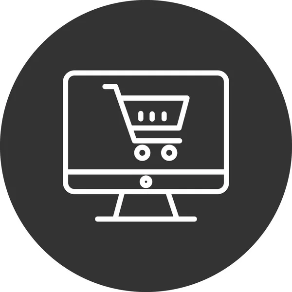 Online Alışveriş Vektör Glif Simgesi — Stok Vektör
