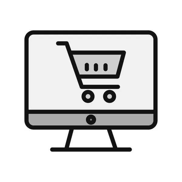 Online Nakupování Vektorové Ikony Glyfů — Stockový vektor