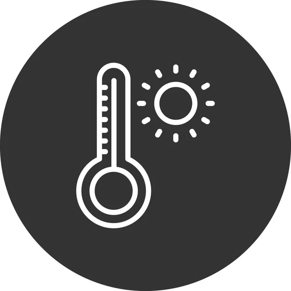 シンプルなウェブインターフェース天気アプリのアイコンベクトルイラスト — ストックベクタ