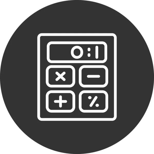 Icono Calculadora Ilustración Vectorial — Vector de stock