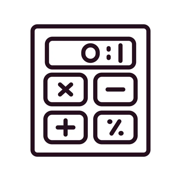 Calculatrice Icône Vecteur Signe Fin Illustration Symbole Contour Isolé — Image vectorielle