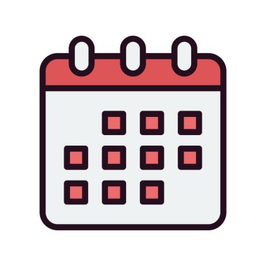 Takvim, planlayıcı. Basit vektör illüstrasyonu