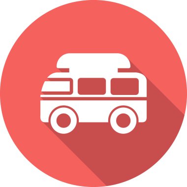 Karavan simgesi, vektör illüstrasyonu