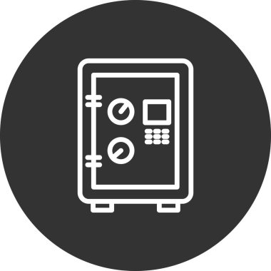 Otomatik güvenli kutu simgesi, vektör illüstrasyonu