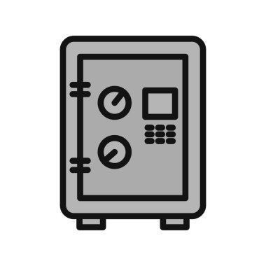 Otomatik güvenli kutu simgesi, vektör illüstrasyonu