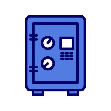 Otomatik güvenli kutu simgesi, vektör illüstrasyonu