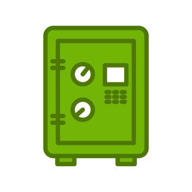 Otomatik güvenli kutu simgesi, vektör illüstrasyonu