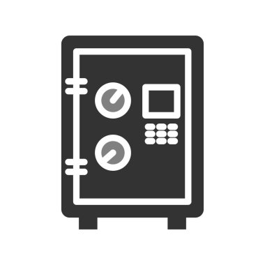 Otomatik güvenli kutu simgesi, vektör illüstrasyonu