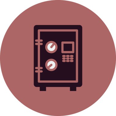 Otomatik güvenli kutu simgesi, vektör illüstrasyonu